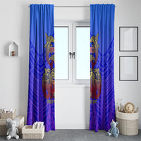 Personalized Polynesian 60th Birthday Window Curtain Polynesian Tribal Art Vintage Ocean Pattern TS04 - Polynesian Pride