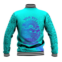 Personalized Polynesian 60th Birthday Island Life Since 1966 Baseball Jacket Vibrant Tribal Tattoo Ocean Sunset Pattern TS04 - Polynesian Pride