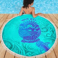 Personalized Polynesian 60th Birthday Island Life Since 1966 Beach Blanket Vibrant Tribal Tattoo Ocean Sunset Pattern TS04 - Polynesian Pride