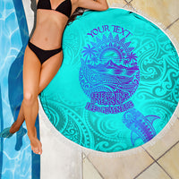 Personalized Polynesian 60th Birthday Island Life Since 1966 Beach Blanket Vibrant Tribal Tattoo Ocean Sunset Pattern TS04 - Polynesian Pride