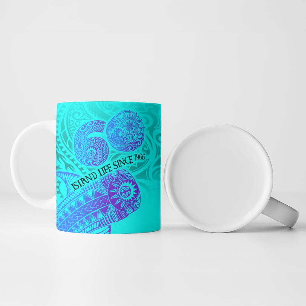 Personalized Polynesian 60th Birthday Island Life Since 1966 Ceramic Mug Vibrant Tribal Tattoo Ocean Sunset Pattern TS04 - Polynesian Pride