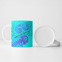 Personalized Polynesian 60th Birthday Island Life Since 1966 Ceramic Mug Vibrant Tribal Tattoo Ocean Sunset Pattern TS04 - Polynesian Pride