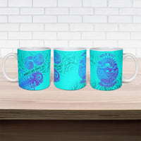 Personalized Polynesian 60th Birthday Island Life Since 1966 Ceramic Mug Vibrant Tribal Tattoo Ocean Sunset Pattern TS04 - Polynesian Pride