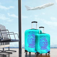 Personalized Polynesian 60th Birthday Island Life Since 1966 Luggage Cover Vibrant Tribal Tattoo Ocean Sunset Pattern TS04 - Polynesian Pride