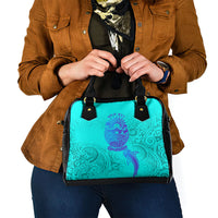 Personalized Polynesian 60th Birthday Island Life Since 1966 Shoulder Handbag Vibrant Tribal Tattoo Ocean Sunset Pattern TS04 - Polynesian Pride