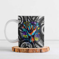 Chur Bro Shaka Sign Ceramic Mug New Zealand Koru Colorful Graffiti Splash TS04 Multicolor - Polynesian Pride