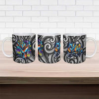 Chur Bro Shaka Sign Ceramic Mug New Zealand Koru Colorful Graffiti Splash TS04 - Polynesian Pride