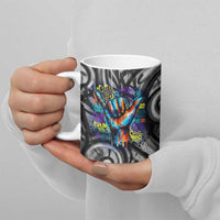 Chur Bro Shaka Sign Ceramic Mug New Zealand Koru Colorful Graffiti Splash TS04 - Polynesian Pride