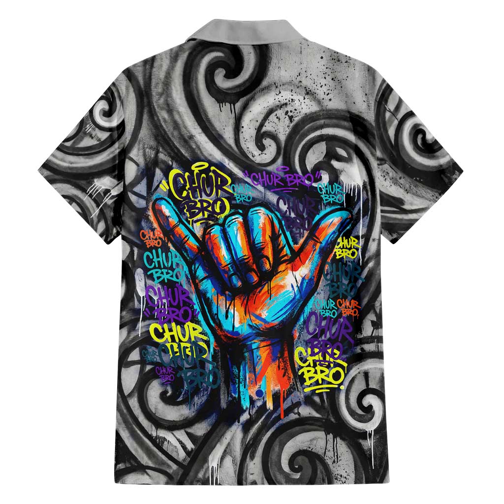 Chur Bro Shaka Sign Hawaiian Shirt New Zealand Koru Colorful Graffiti Splash TS04 - Polynesian Pride