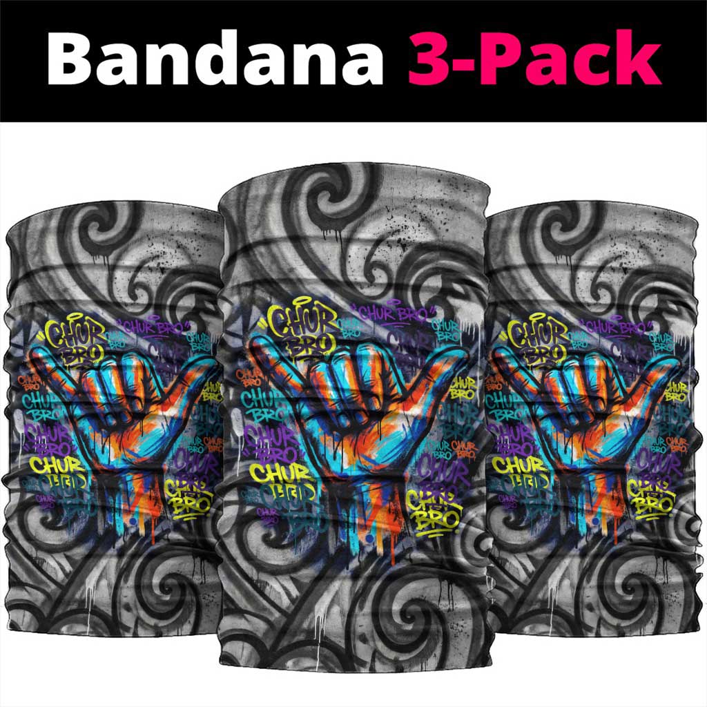 Chur Bro Shaka Sign Neck Gaiter New Zealand Koru Colorful Graffiti Splash TS04 package One Size: 25*50cm Multicolor - Polynesian Pride
