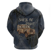 New Zealand She’ll Be Right Hoodie NZ Slang No. 8 Wire Map Pattern TS04 - Polynesian Pride