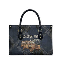 New Zealand She’ll Be Right Leather Bag NZ Slang No. 8 Wire Map Pattern TS04 - Polynesian Pride