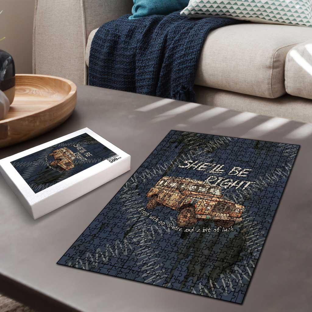 New Zealand She’ll Be Right Puzzle NZ Slang No. 8 Wire Map Pattern TS04 - Polynesian Pride
