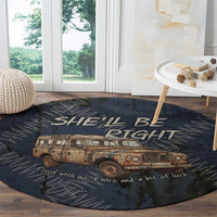New Zealand She’ll Be Right Round Carpet NZ Slang No. 8 Wire Map Pattern TS04 - Polynesian Pride