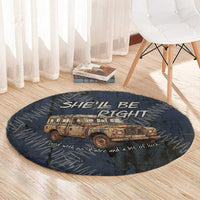 New Zealand She’ll Be Right Round Carpet NZ Slang No. 8 Wire Map Pattern TS04 - Polynesian Pride