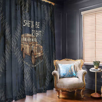 New Zealand She’ll Be Right Window Curtain NZ Slang No. 8 Wire Map Pattern TS04 - Polynesian Pride