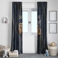 New Zealand She’ll Be Right Window Curtain NZ Slang No. 8 Wire Map Pattern TS04 - Polynesian Pride