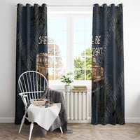 New Zealand She’ll Be Right Window Curtain NZ Slang No. 8 Wire Map Pattern TS04 - Polynesian Pride