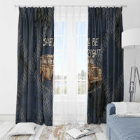New Zealand She’ll Be Right Window Curtain NZ Slang No. 8 Wire Map Pattern TS04 - Polynesian Pride