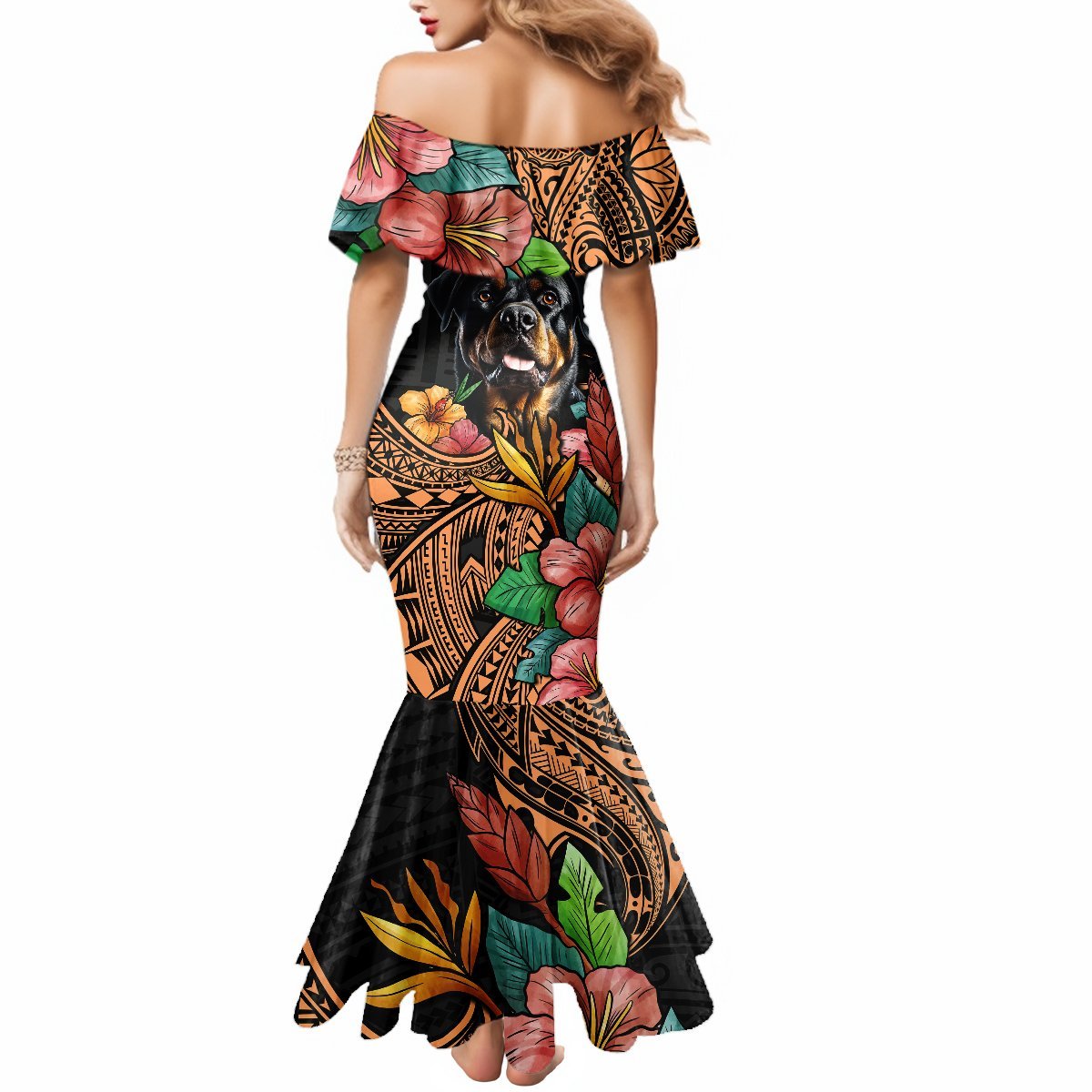 Polynesian Rottweiler Mermaid Dress Polynesian Pattern And Rottweiler TS04 - Polynesian Pride