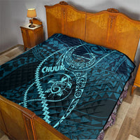 Chuuk Deep Into Truk Lagoon Quilt Polynesian Tribal Pattern Wreck Diving Teal Ship Art TS04 - Polynesian Pride