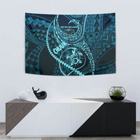 Chuuk Deep Into Truk Lagoon Tapestry Polynesian Tribal Pattern Wreck Diving Teal Ship Art TS04 - Polynesian Pride