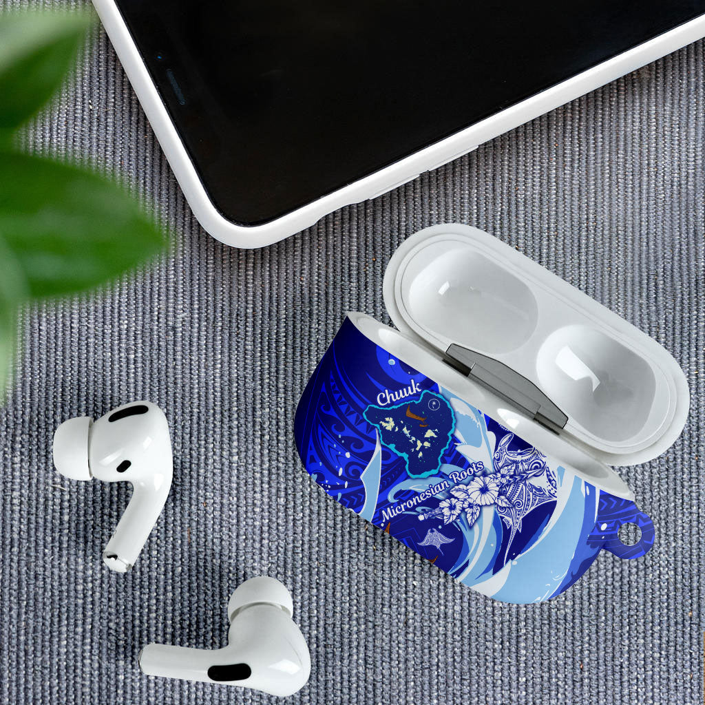 Chuuk Micronesian Roots AirPods Case Polynesian Tribal Pattern Hibiscus Flower And Stingray Art TS04 - Polynesian Pride