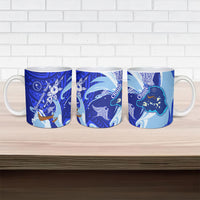 Chuuk Micronesian Roots Ceramic Mug Polynesian Tribal Pattern Hibiscus Flower And Stingray Art TS04 - Polynesian Pride