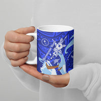 Chuuk Micronesian Roots Ceramic Mug Polynesian Tribal Pattern Hibiscus Flower And Stingray Art TS04 - Polynesian Pride