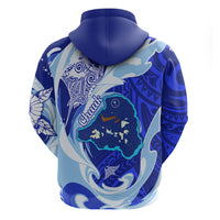 Chuuk Micronesian Roots Hoodie Polynesian Tribal Pattern Hibiscus Flower And Stingray Art TS04 - Polynesian Pride
