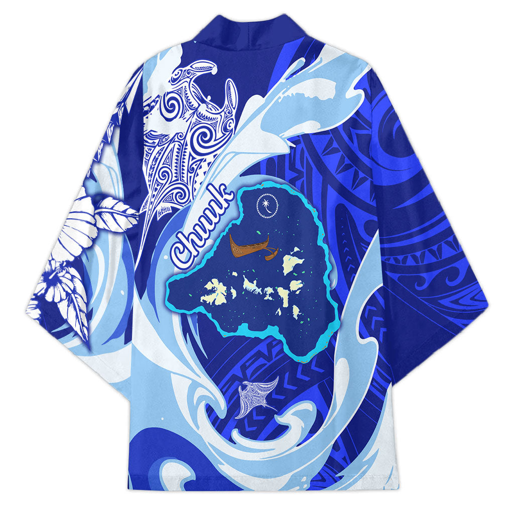 Chuuk Micronesian Roots Kimono Polynesian Tribal Pattern Hibiscus Flower And Stingray Art TS04 - Polynesian Pride