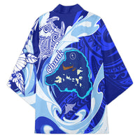 Chuuk Micronesian Roots Kimono Polynesian Tribal Pattern Hibiscus Flower And Stingray Art TS04 - Polynesian Pride