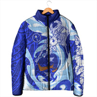 Chuuk Micronesian Roots Padded Jacket Polynesian Tribal Pattern Hibiscus Flower And Stingray Art TS04 - Polynesian Pride