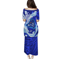 Chuuk Micronesian Roots Puletasi Polynesian Tribal Pattern Hibiscus Flower And Stingray Art TS04 - Polynesian Pride