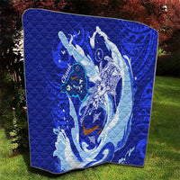 Chuuk Micronesian Roots Quilt Polynesian Tribal Pattern Hibiscus Flower And Stingray Art TS04 - Polynesian Pride
