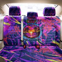 Chuuk Tropical Sunset Coordinates Back Car Seat Cover Neon Graffiti Polynesian Tribal TS04 - Polynesian Pride