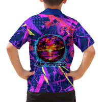 Chuuk Tropical Sunset Coordinates Hawaiian Shirt Neon Graffiti Polynesian Tribal TS04 - Polynesian Pride