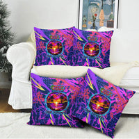 Chuuk Tropical Sunset Coordinates Pillow Cover Neon Graffiti Polynesian Tribal TS04 - Polynesian Pride