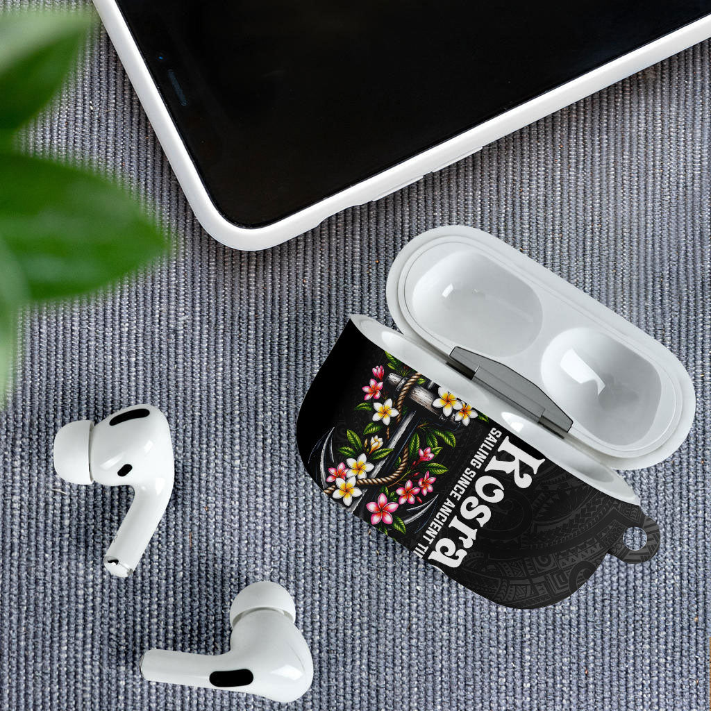 Kosrae Nautical Heritage AirPods Case Polynesian Tribal Anchor With Plumeria Tropical Art TS04 - Polynesian Pride