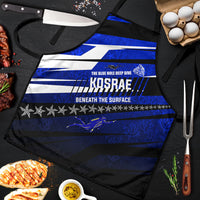 Kosrae Deep Sea Scuba Diving Apron Blue Hole Beneath The Surface Coral Reef Graphic Art TS04 Blue Black - Polynesian Pride