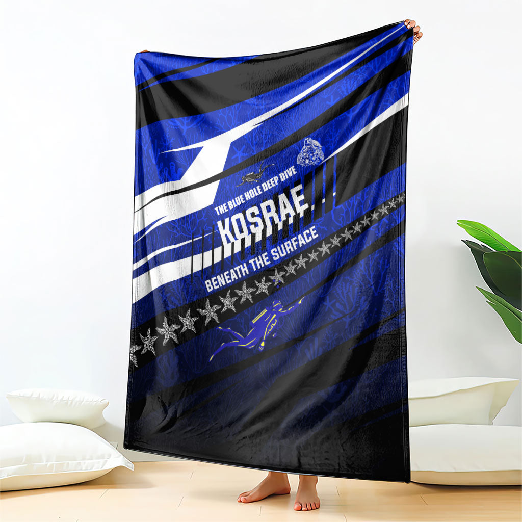 Kosrae Deep Sea Scuba Diving Blanket Blue Hole Beneath The Surface Coral Reef Graphic Art TS04 - Polynesian Pride