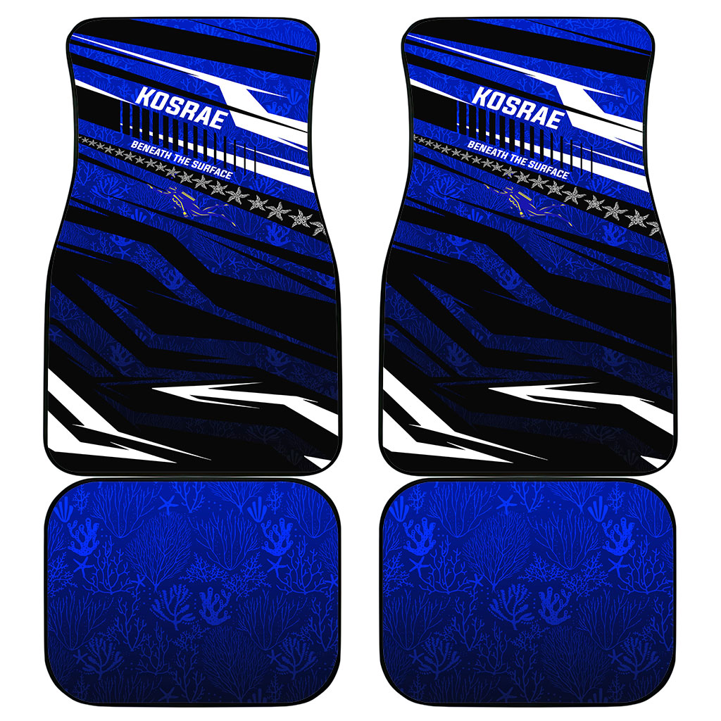 Kosrae Deep Sea Scuba Diving Car Mats Blue Hole Beneath The Surface Coral Reef Graphic Art TS04 - Polynesian Pride