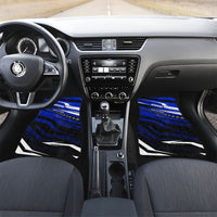 Kosrae Deep Sea Scuba Diving Car Mats Blue Hole Beneath The Surface Coral Reef Graphic Art TS04 Set 2pcs - Front Blue Black - Polynesian Pride