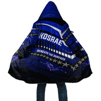 Kosrae Deep Sea Scuba Diving Cloak Blue Hole Beneath The Surface Coral Reef Graphic Art TS04 Unisex Blue Black - Polynesian Pride