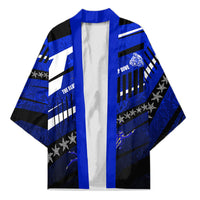 Kosrae Deep Sea Scuba Diving Kimono Blue Hole Beneath The Surface Coral Reef Graphic Art TS04 Unisex Blue Black - Polynesian Pride