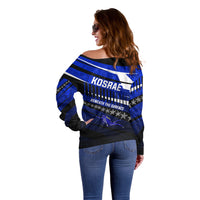 Kosrae Deep Sea Scuba Diving Off Shoulder Sweater Blue Hole Beneath The Surface Coral Reef Graphic Art TS04 - Polynesian Pride