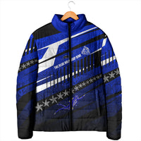 Kosrae Deep Sea Scuba Diving Padded Jacket Blue Hole Beneath The Surface Coral Reef Graphic Art TS04 - Polynesian Pride