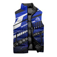 Kosrae Deep Sea Scuba Diving Sleeveless Puffer Jacket Blue Hole Beneath The Surface Coral Reef Graphic Art TS04 - Polynesian Pride
