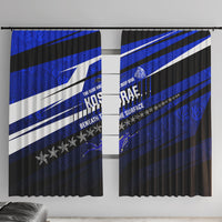 Kosrae Deep Sea Scuba Diving Window Curtain Blue Hole Beneath The Surface Coral Reef Graphic Art TS04 With Hooks Blue Black - Polynesian Pride