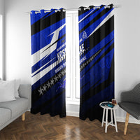 Kosrae Deep Sea Scuba Diving Window Curtain Blue Hole Beneath The Surface Coral Reef Graphic Art TS04 With Grommets Blue Black - Polynesian Pride